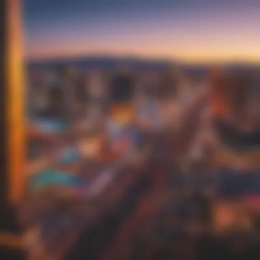 The Vibrant Las Vegas Skyline Las Vegas skyline at sunset