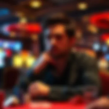 Responsible Gambling Strategies A thoughtful individual contemplating responsible gambling strategies