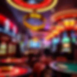 Illustration of a casino environment showcasing excitement and engagement