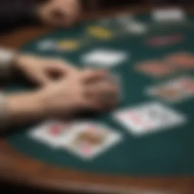 Close-up view of Borgata playing cards on a casino table