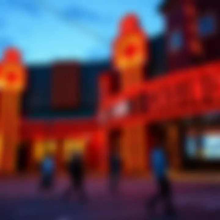 Gatlinburg casino exterior showcasing vibrant lights.