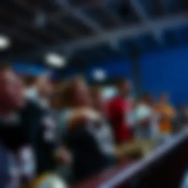 Local Connecticut sports fans cheering at an event