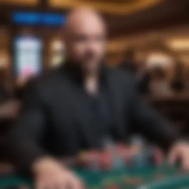 Dana White at a casino with a confident expression