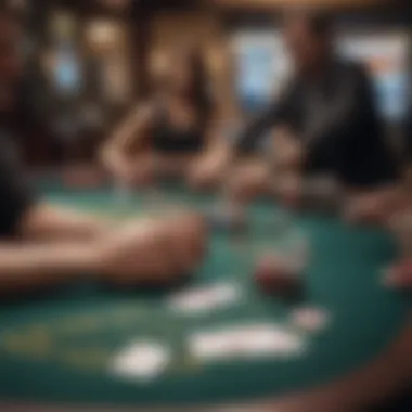 Strategic card placement on a casino table