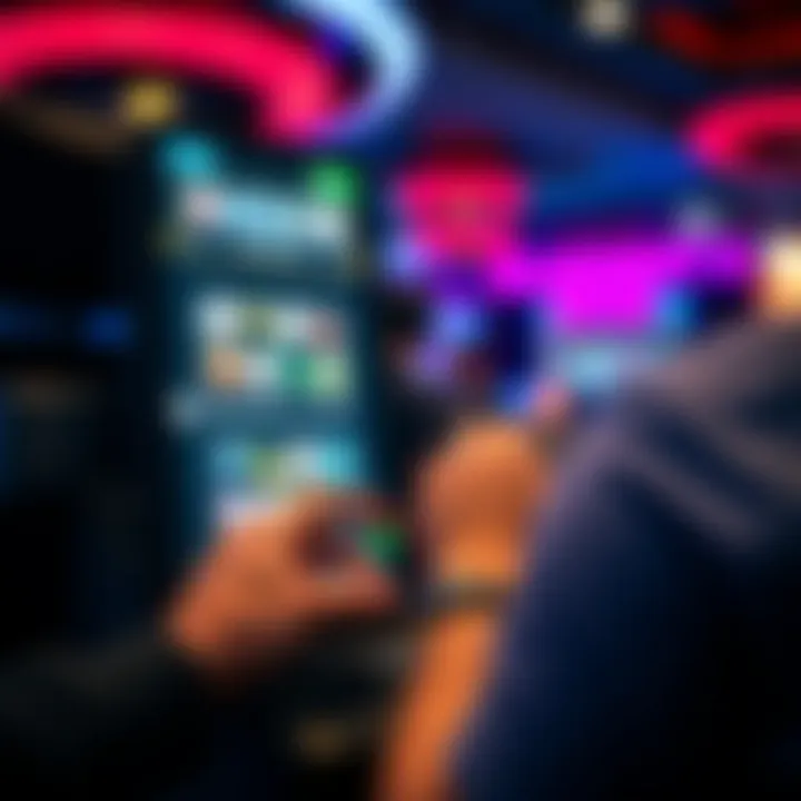 User Interaction with Blackout Bingo App User interaction with the Blackout Bingo app interface