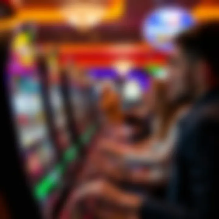 Close-up of a player enjoying a slot game