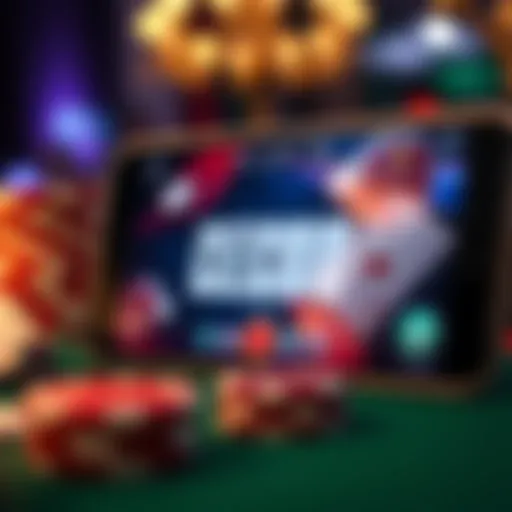 A beautifully designed user interface of a blackjack app showcasing vibrant graphics.