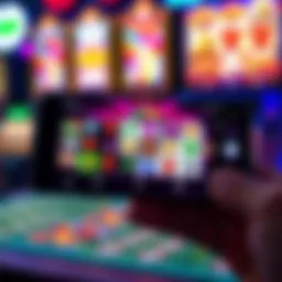 Diverse selection of free slot games on a smartphone screen
