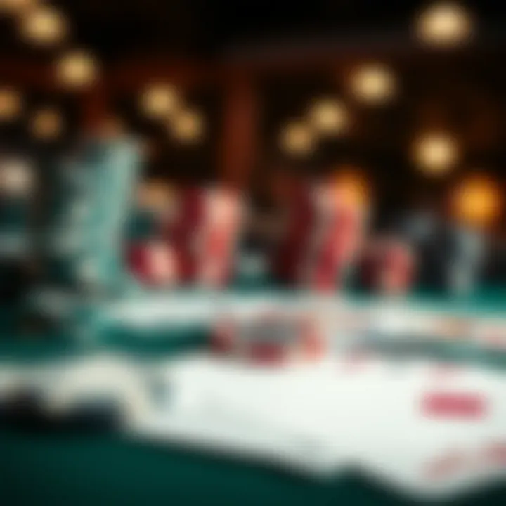 Essentials of Poker: Chips and Cards Close-up of poker chips and cards on a table