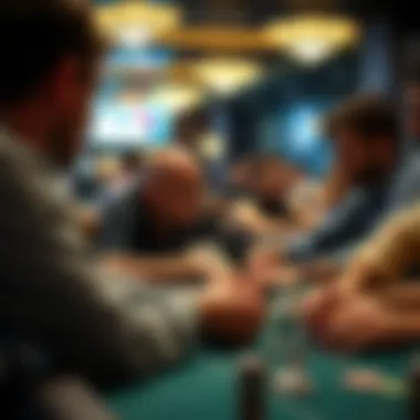 Excitement of Tournament Play in Action Players engaged in a poker tournament at Graton