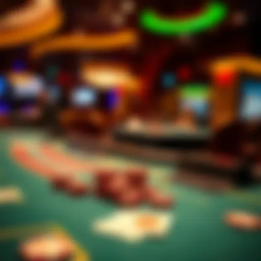 Chips and cards on a blackjack table