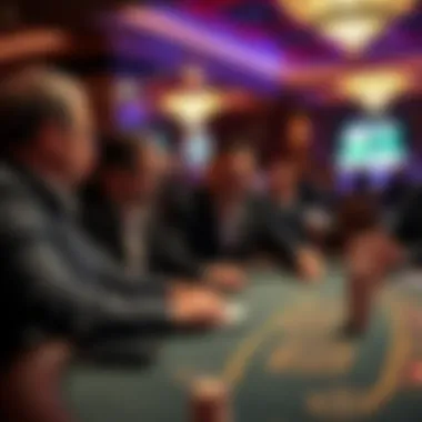 Players strategizing at the blackjack table