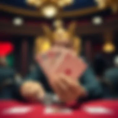 Dealer showcasing a winning hand