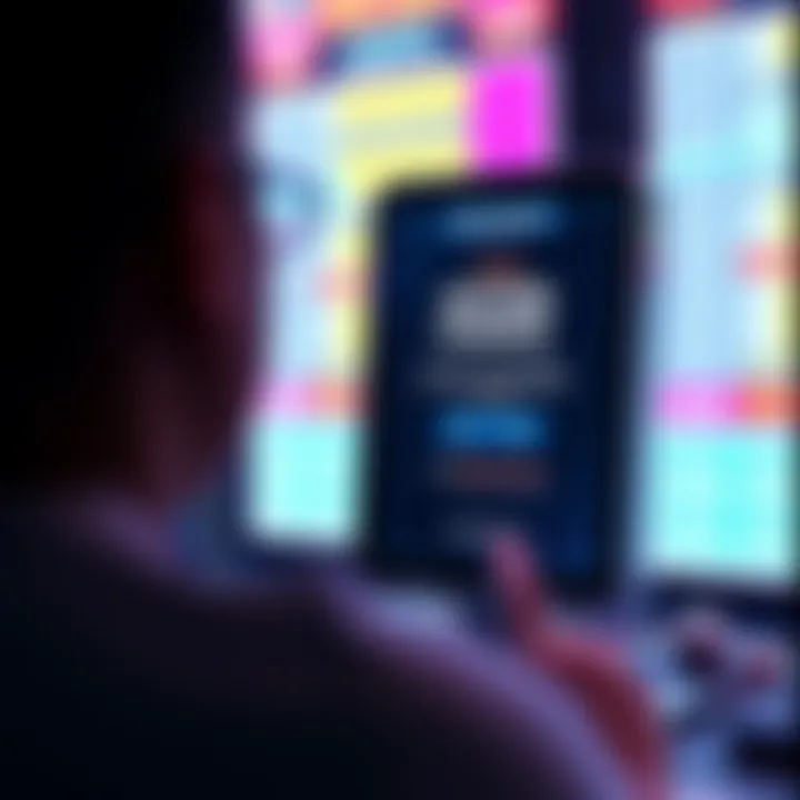 Artistic depiction of a digital platform for entering second chance lottery tickets