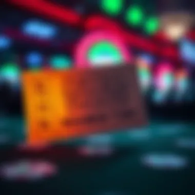 Illustration of a lottery ticket with a glowing effect