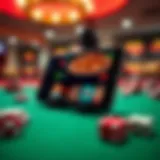 A sleek Android smartphone displaying a vibrant online casino interface