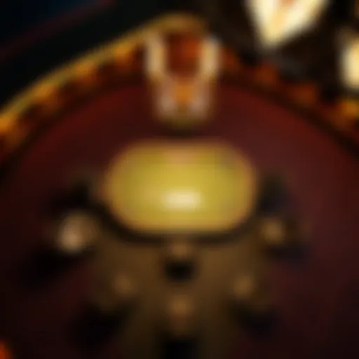 Aerial view of The Orleans poker tournament setup