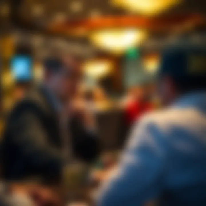 Strategic Betting in Action Strategic poker moves being made during a tournament