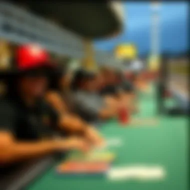 Enjoying the Pompano Racetrack Experience Group of visitors enjoying the racetrack experience