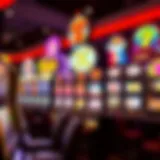 Vibrant display of various slot machines