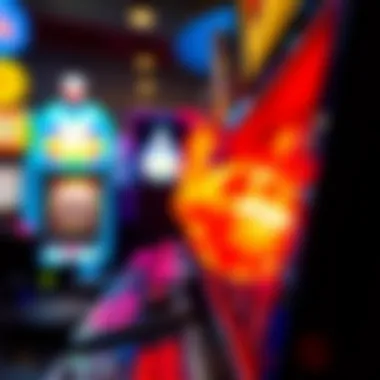 Close-up of fireball feature in action