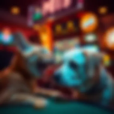 Thematic Rivalry: Cats vs. Dogs Illustration depicting the themes of rivalry between cats and dogs
