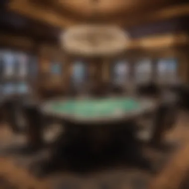 A high-tech gaming area showcasing advanced poker tables