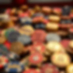 Variety of slot machine tokens displayed attractively