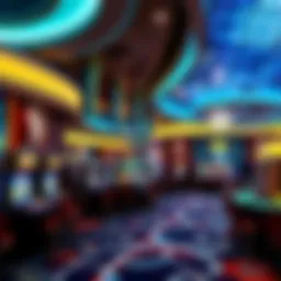 Luxurious casino interior showcasing vibrant gaming floors