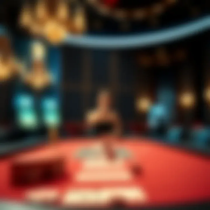 High-Stakes Poker Table High-stakes poker table with dramatic ambiance