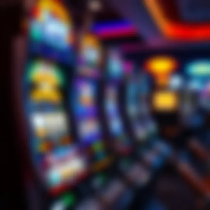 A close-up of popular slot machines with engaging themes