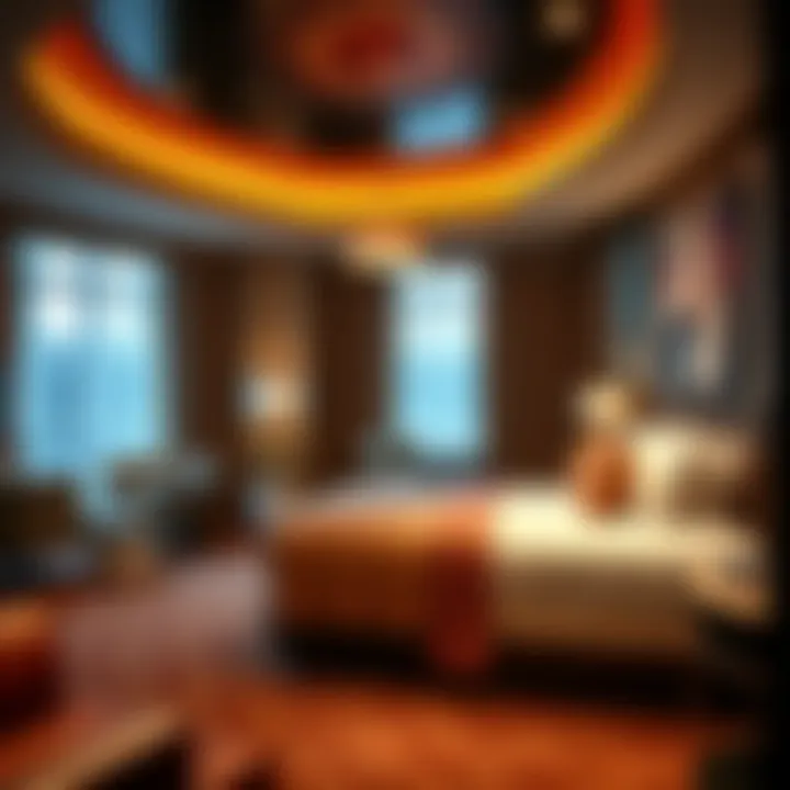 Luxurious hotel room at Foxwoods highlighting elegant design