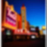 Exterior view of Fremont Casino showcasing its vibrant lights