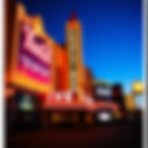 Exterior view of Fremont Casino showcasing its vibrant lights