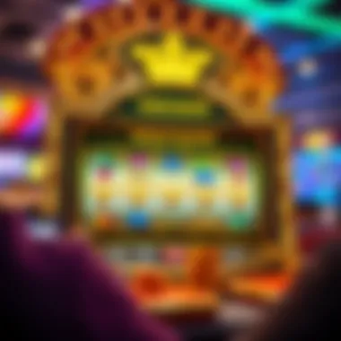 An animated display showcasing gold slots features