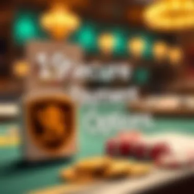 Graphic representation of secure payment options offered by Golden Lion Online Casino