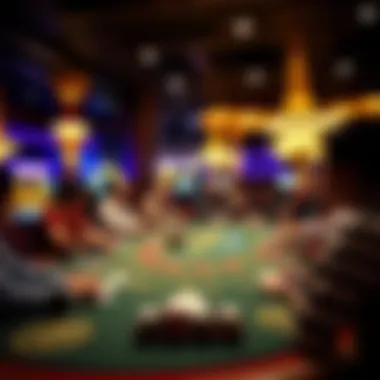 Excitement at the Gaming Table A luxurious gaming table filled with excitement