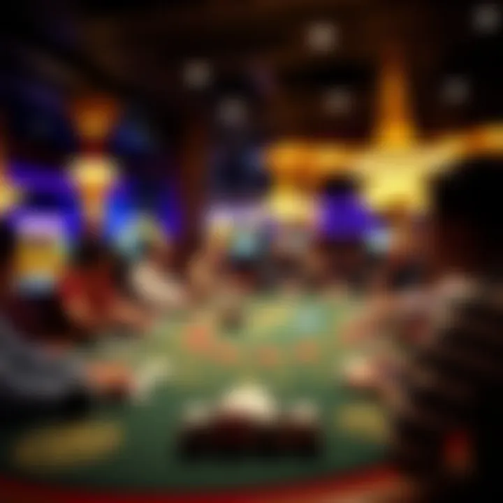 Excitement at the Gaming Table A luxurious gaming table filled with excitement