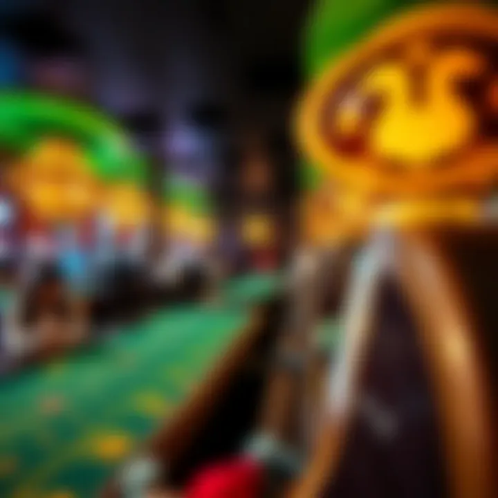 Interior of Goldies Casino displaying players engaged in various table games, highlighting a lively atmosphere.