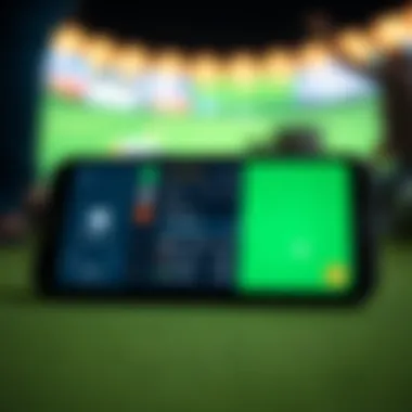 A close-up of a smartphone displaying a golf betting interface