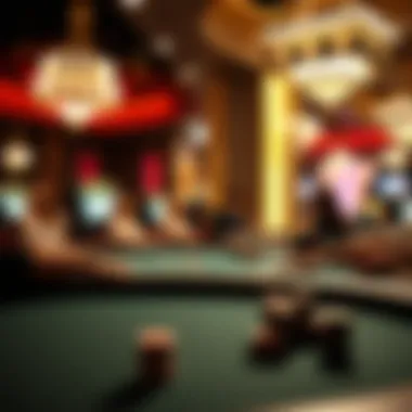 The Thrill of High-Stakes Gambling An elegant gaming table showcasing a high-stakes poker game