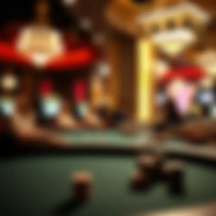 The Thrill of High-Stakes Gambling An elegant gaming table showcasing a high-stakes poker game