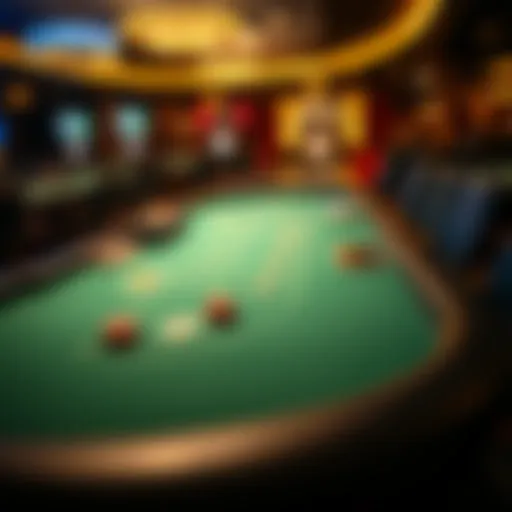 Luxurious blackjack table setup in a high-end Las Vegas casino