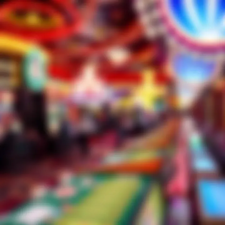 The Energetic Atmosphere of Las Vegas Casinos A vibrant view of a Las Vegas casino floor bustling with activity