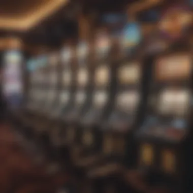 An overview of a casino floor filled with various slot machines