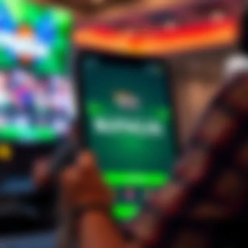 DraftKings app interface showcasing vibrant graphics