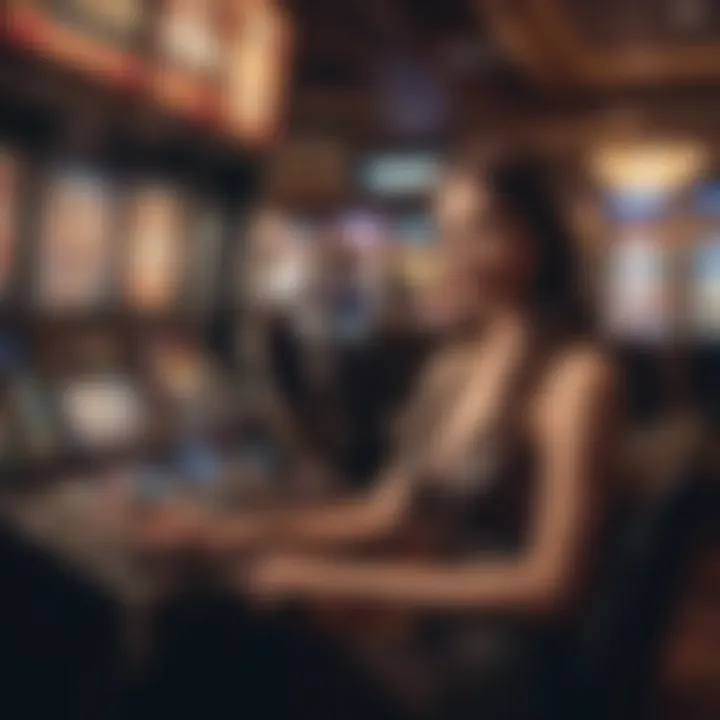 High-tech gaming machines in a modern casino