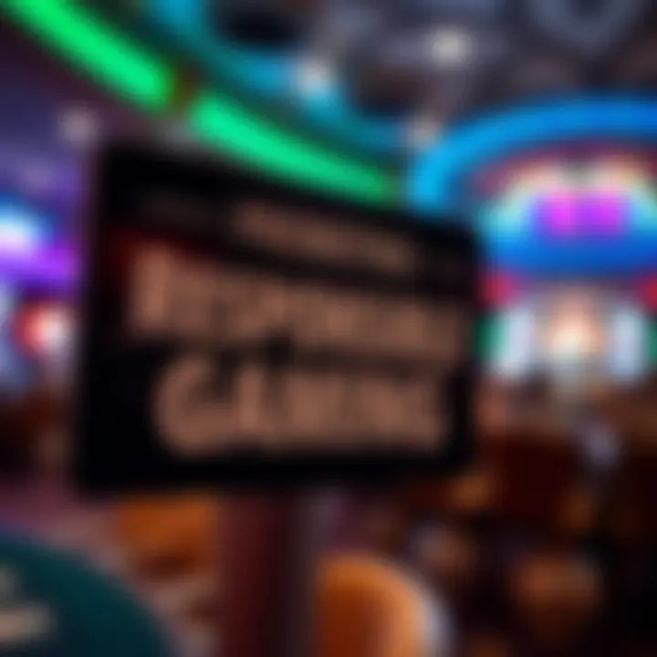 Sign promoting responsible gaming practices