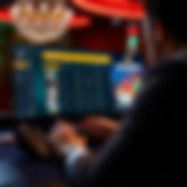 Sophisticated High-Stakes Betting Interface A sophisticated online gaming interface showcasing high-stakes betting options