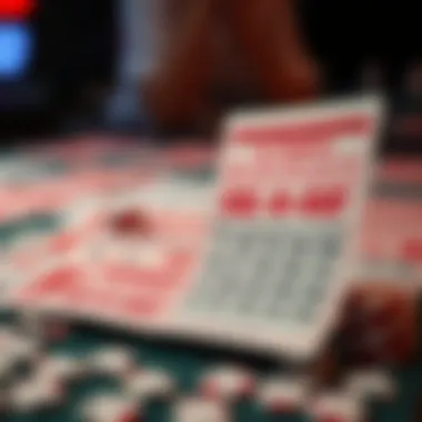 A conceptual image depicting the economic impact of NC scratch-off lottery tickets